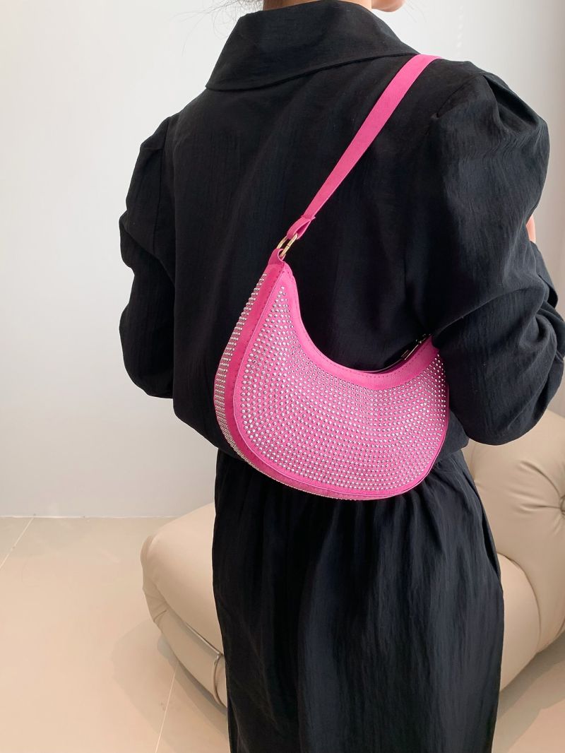 Small Hobo Bag Studded Decor