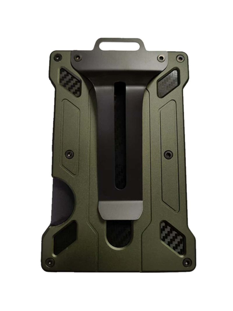 Wallet For Men Slim Aluminum Metal Money Clip With Clear Window Id Badge Holder RFID Blocking Hold