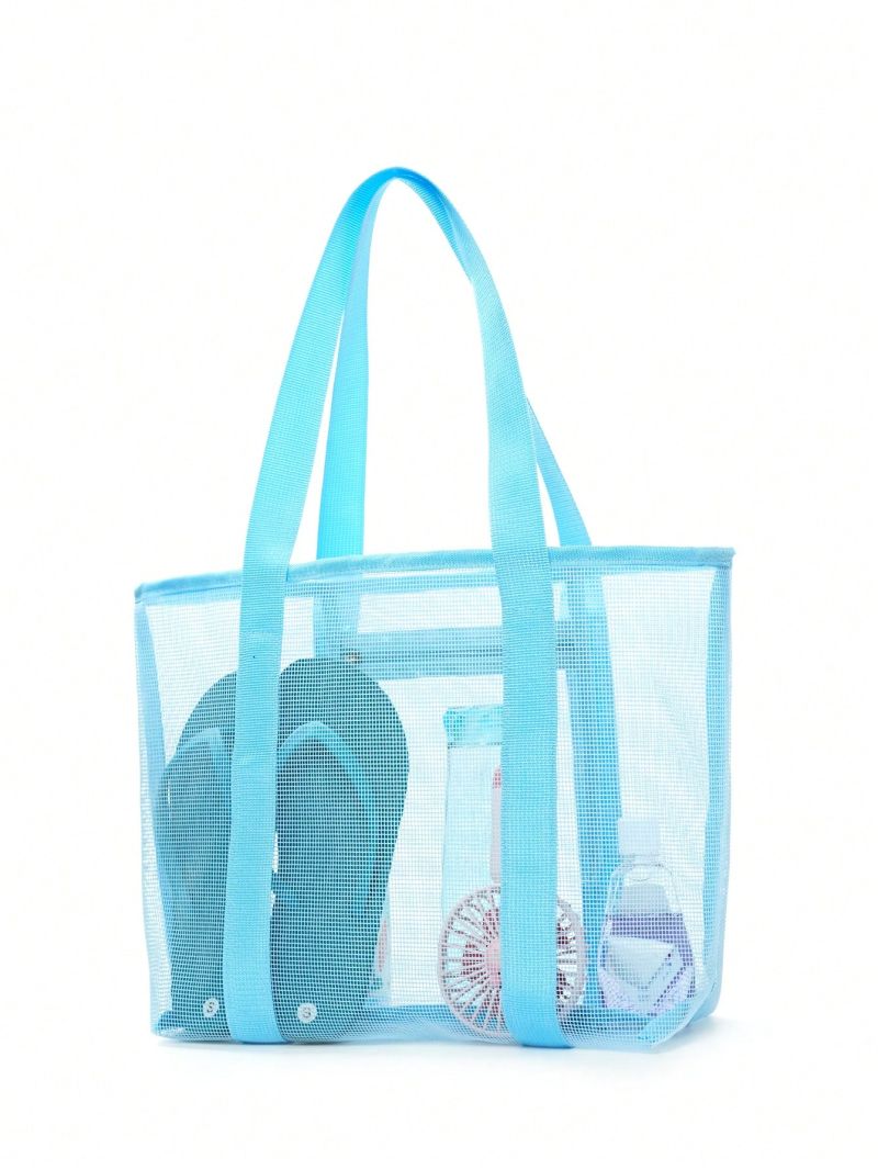 Neon Pink Mesh Beach Bag for Beach