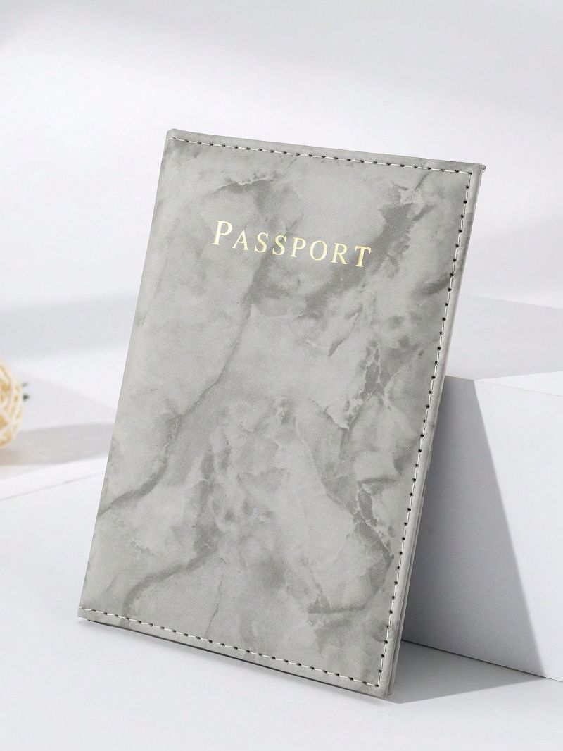 Marble Pattern Passport Case For Travel