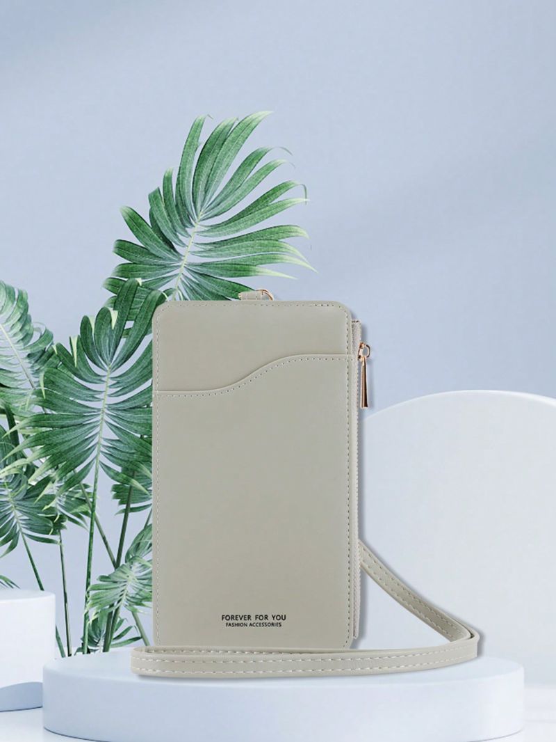 Gray Phone Wallet Credit Card Holder For Daily