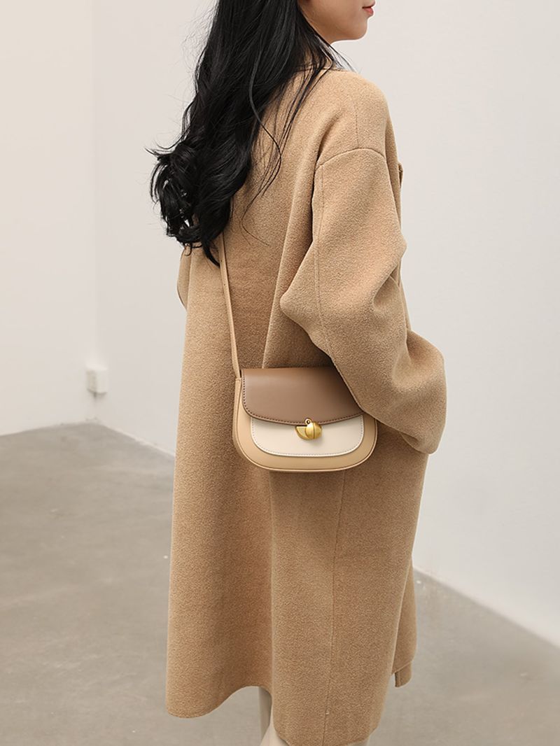 Mini Saddle Bag Colorblock Fashionable Flap For Work