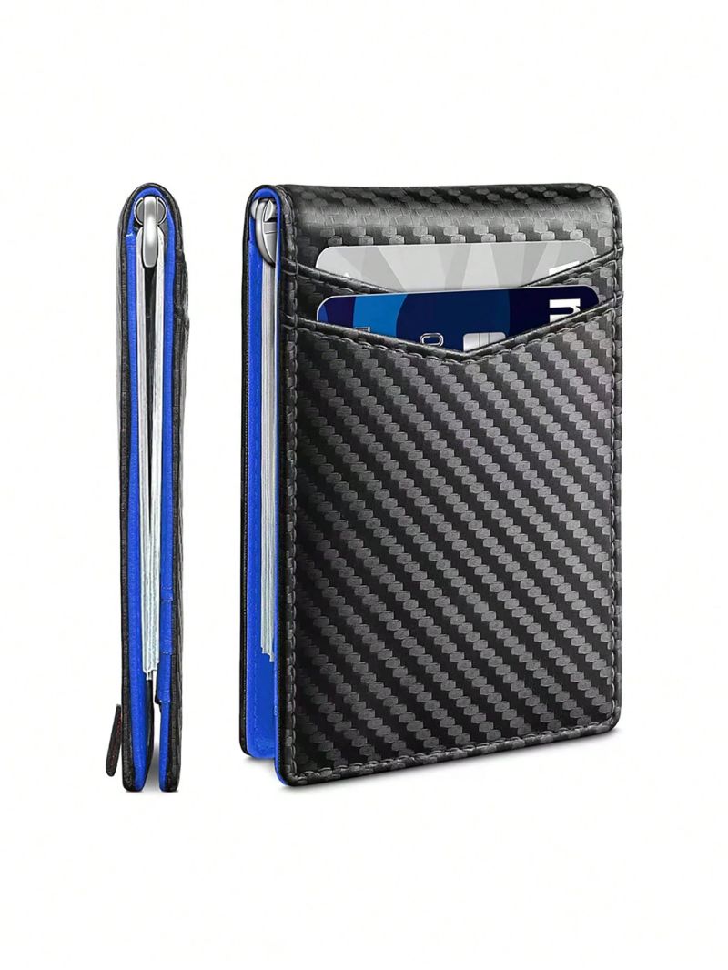 Black Card Holder Geometric Pattern PU Multi-Card Card Organizer for Storage Credit Cards