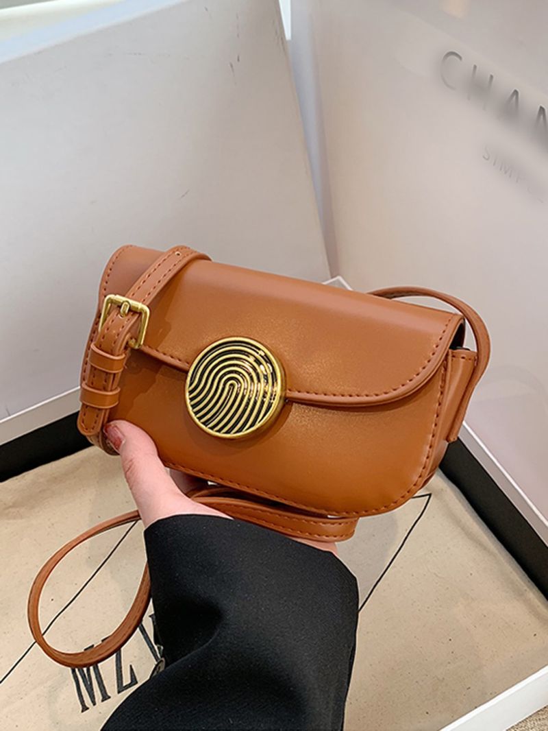 Mini Square Bag Metal Decor PU