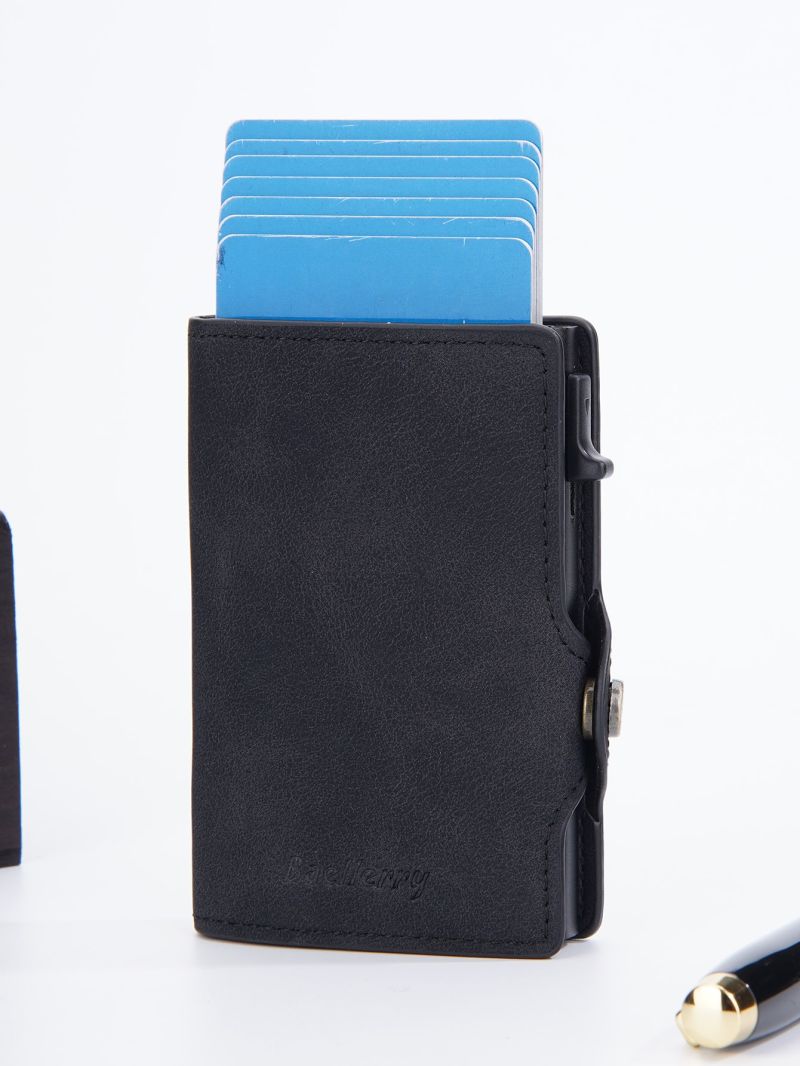 PU Card Holder Letter Embossed Detail Card Slot