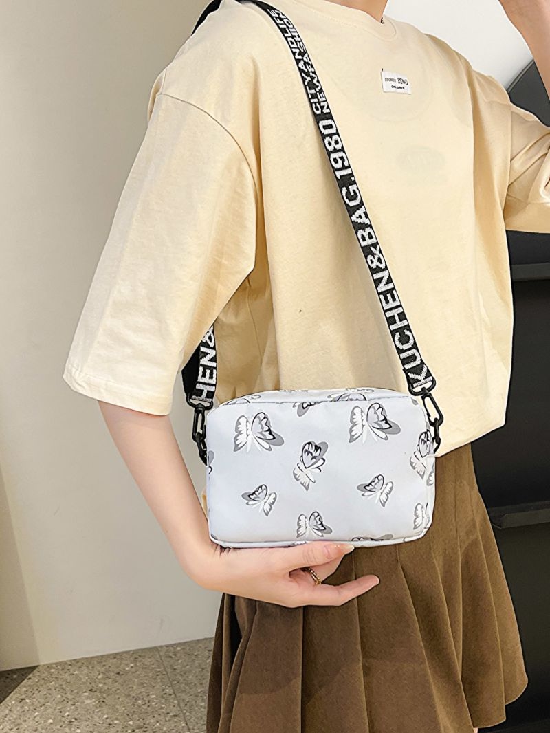 Women Pure Color Butterfly Crossbody Bag Casual All-match Ladies Mini Crossbody Bag
