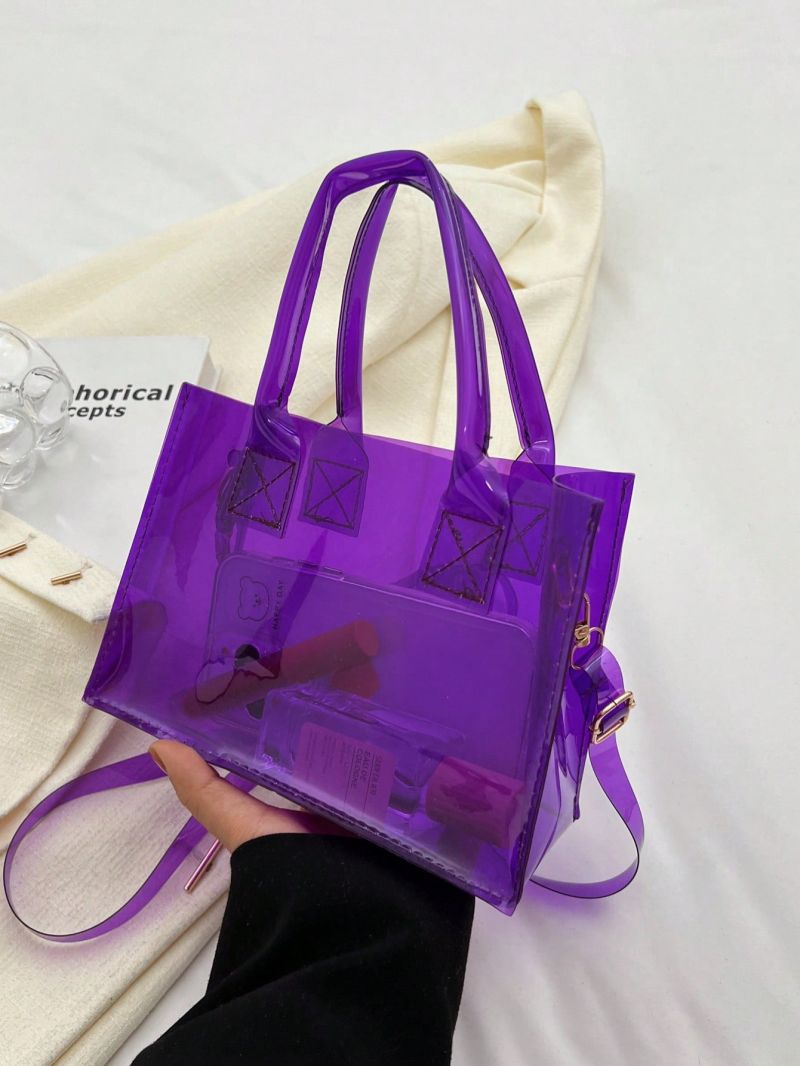 PU Square Bag Mini White No-closure