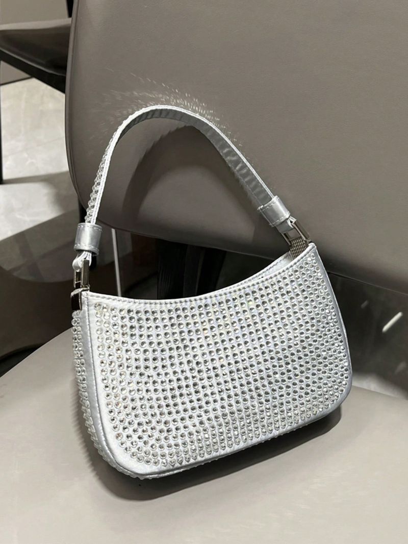 Rhinestone Evening Clutch Bag Purse Handbag Luxury Designer Hobo Shoulder Bag Shiny