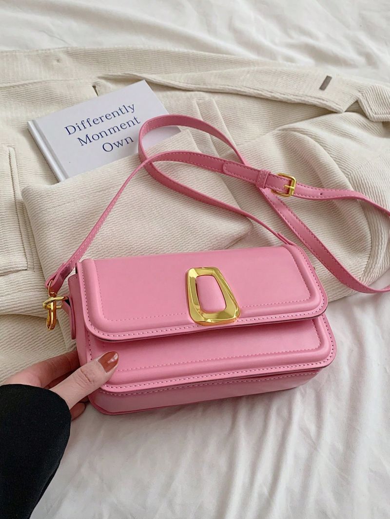 Small Square Bag Metal Decor Flap