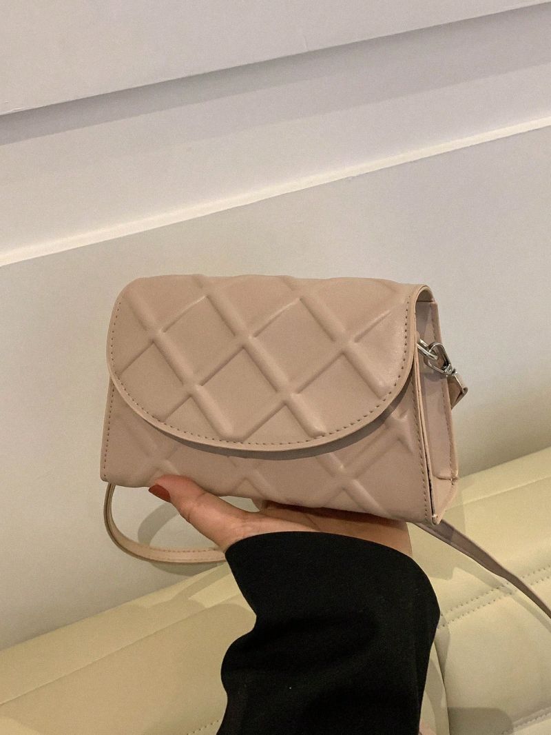 Mini Flap Square Bag Embossed Detail Minimalist