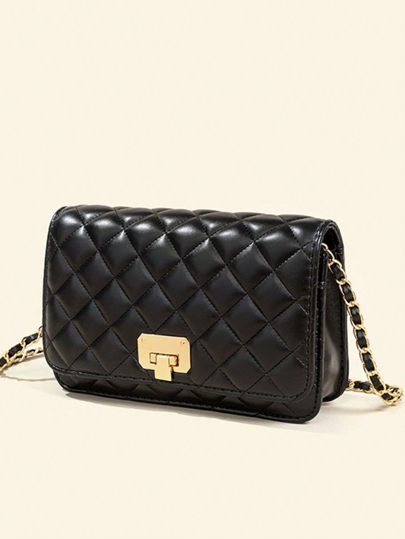 Quilted Pattern Flap Square Bag Fashion
