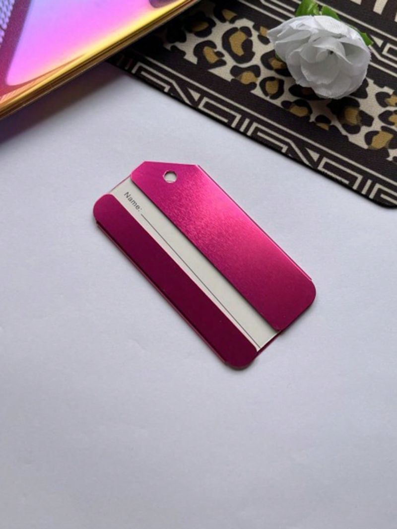 Hot Pink Luggage Tag Name Tag Suitcase Address Label Holder Travel Accessories