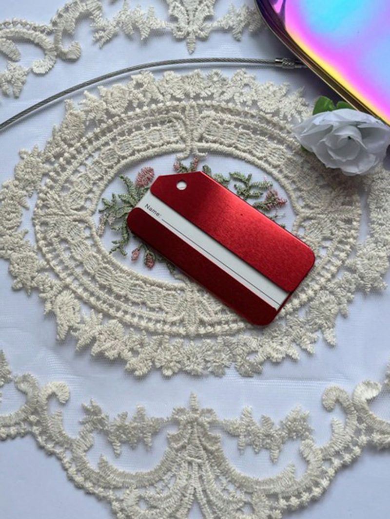 Orange Luggage Tag Name Tag Suitcase Address Label Holder Travel Accessories