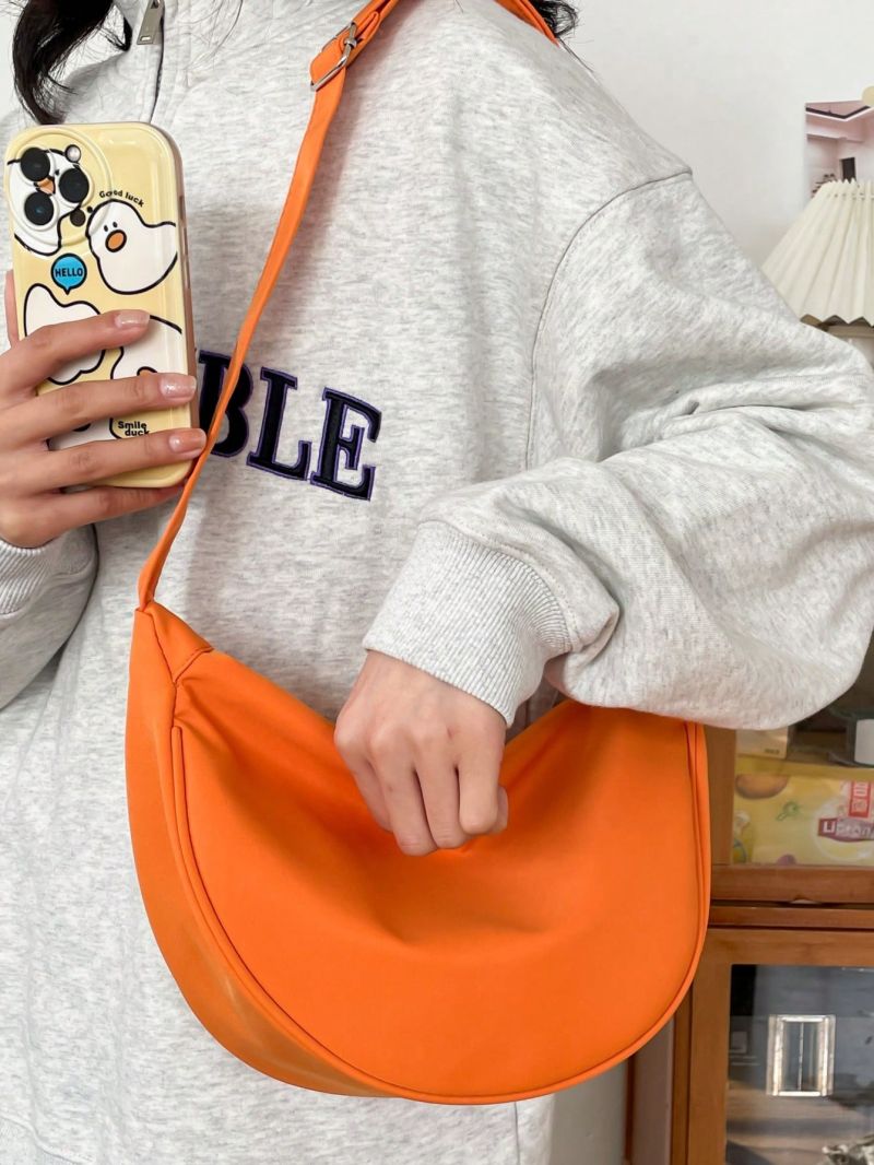 Medium Hobo Bag Zipper Orange