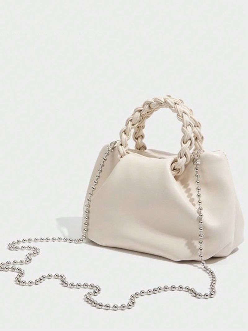 Braided Detail Ruched Bag PU