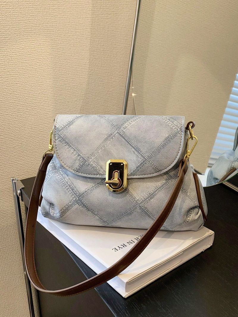 Graphic Square Bag Flap PU