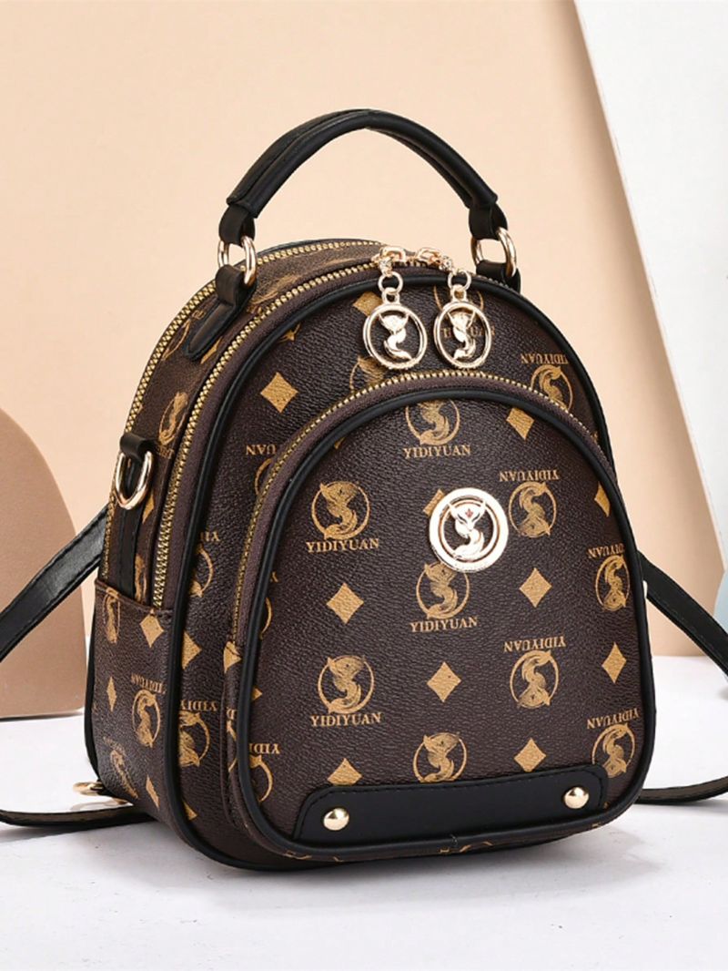 Cartoon Graphic Classic Backpack Mini Zipper