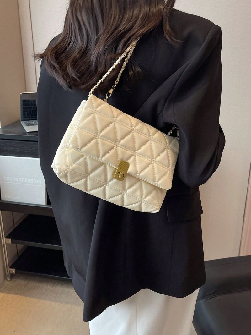 Quilted Square Bag Small Flap