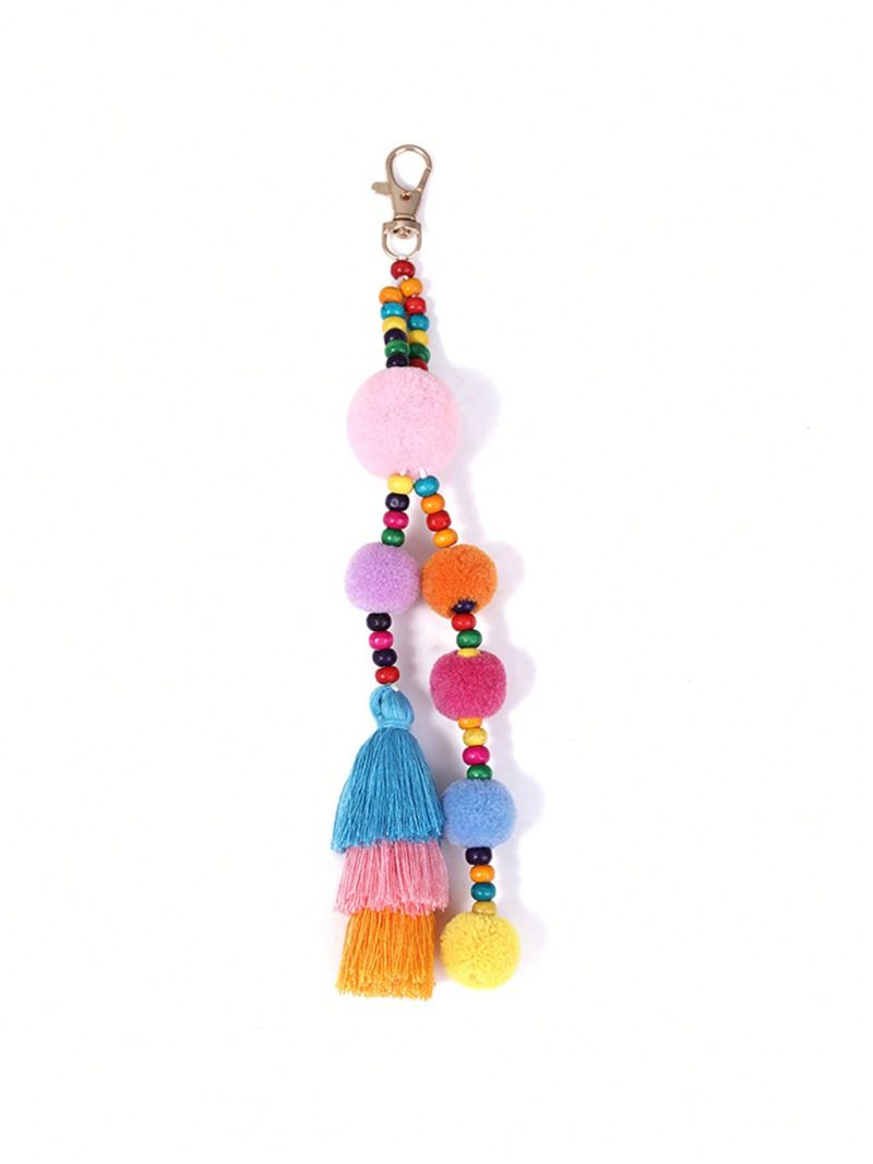 Tassel & Pom Pom Bag Charm For Bag Decoration