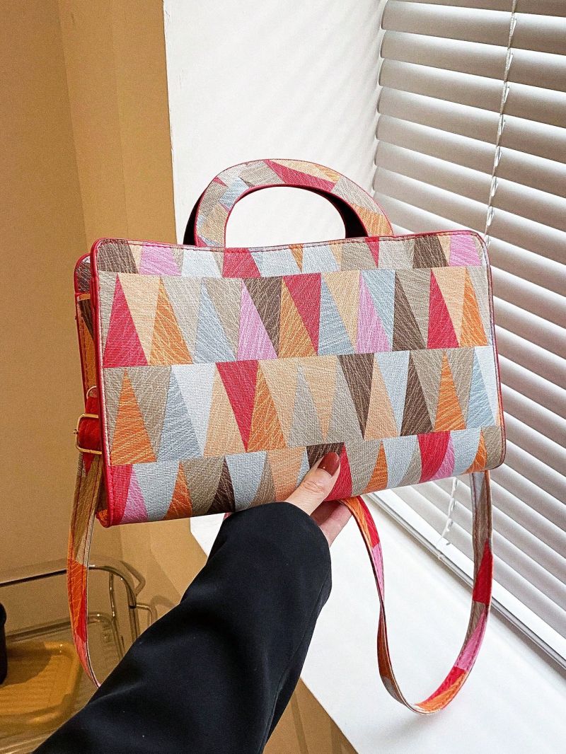 Medium Square Bag Geometric Pattern