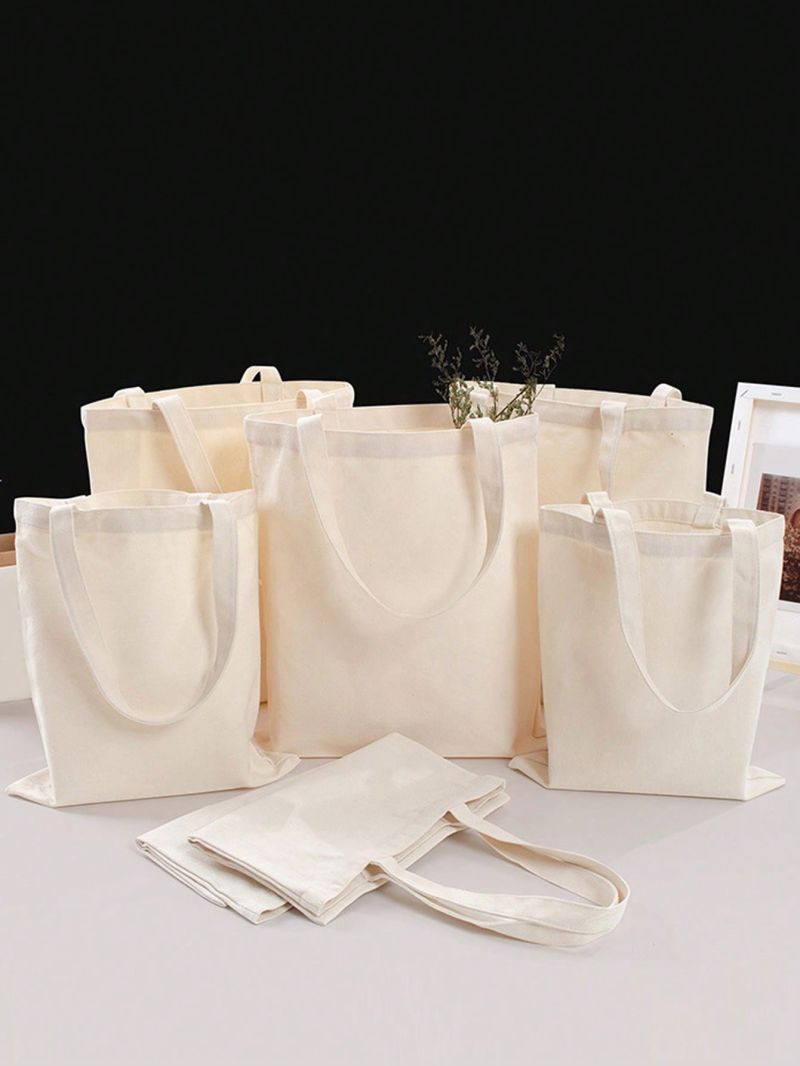 1pc Canvas Shopper Bag Casual