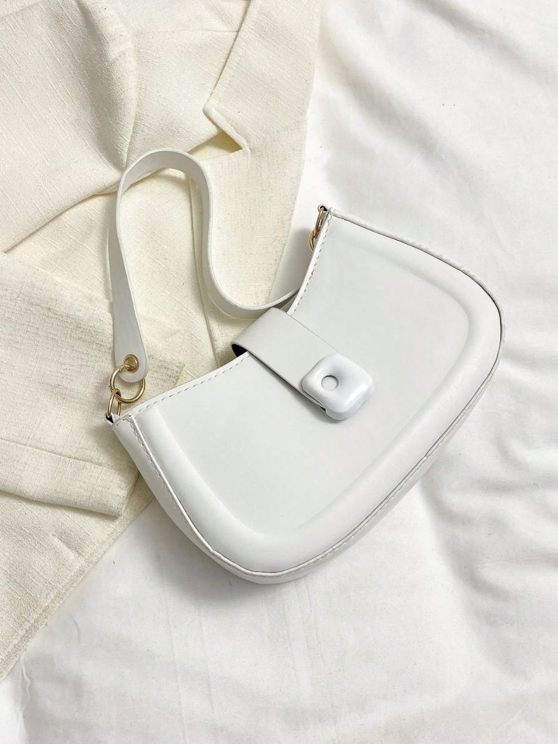 Minimalist Hobo Bag Small White
