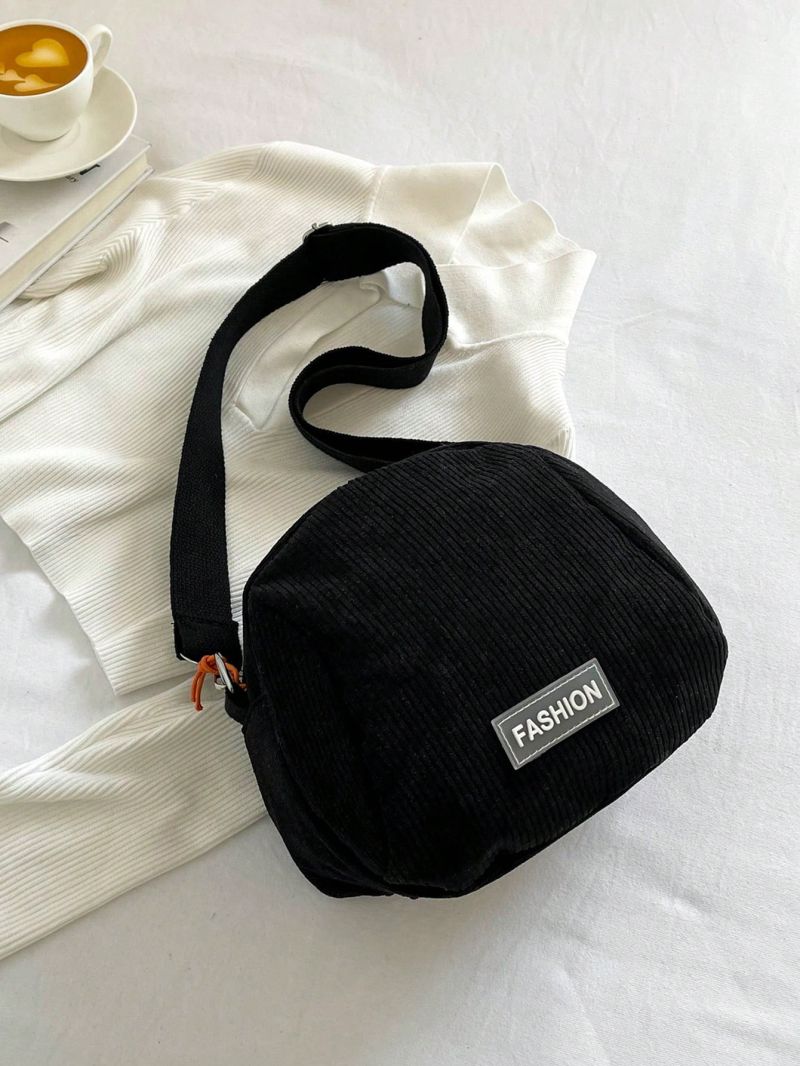 Small Dome Bag Letter Patch Decor