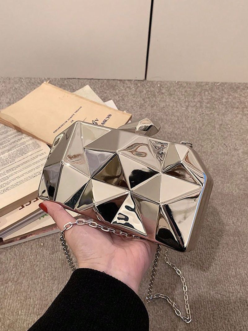 Mini Novelty Bag Geometric Pattern Chain