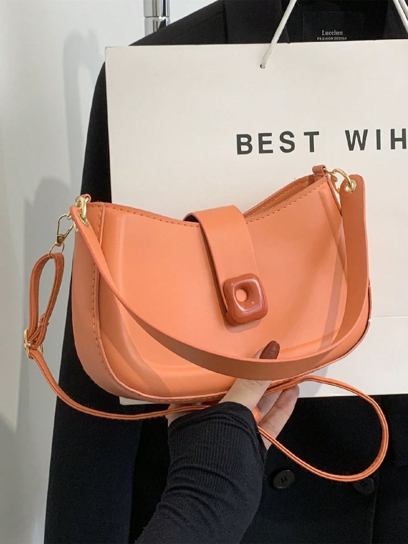 Small Hobo Bag Solid Color Minimalist Style