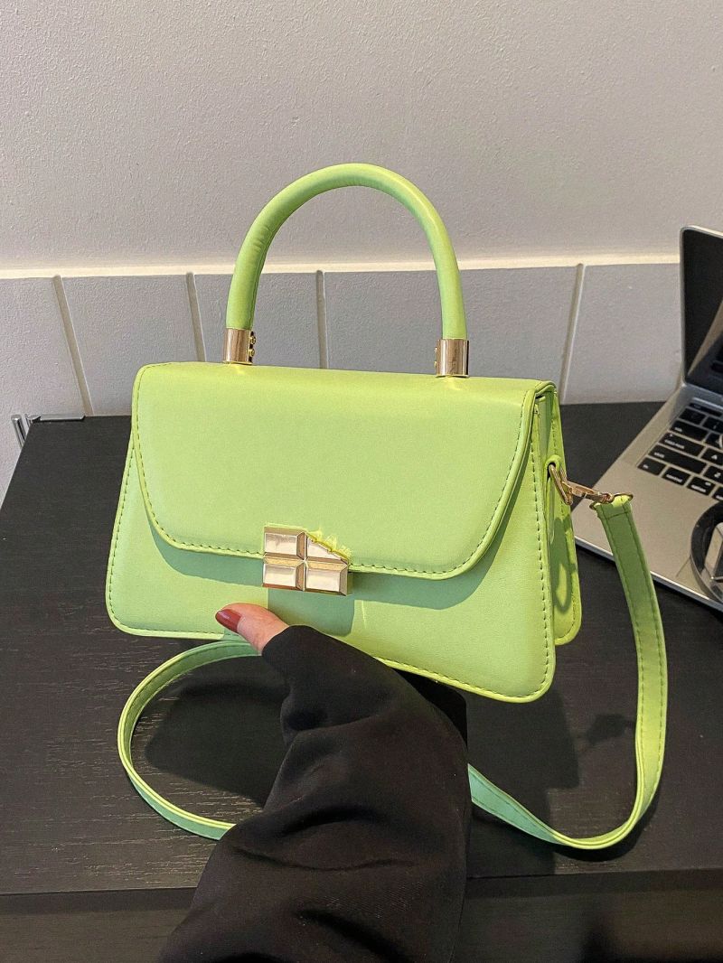 Minimalist Square Bag Small Metal Decor