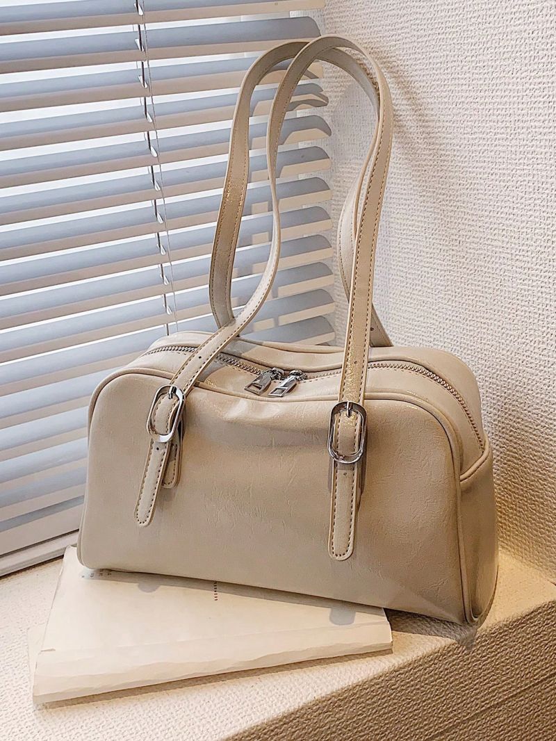 Medium Square Bag Buckle Decor PU