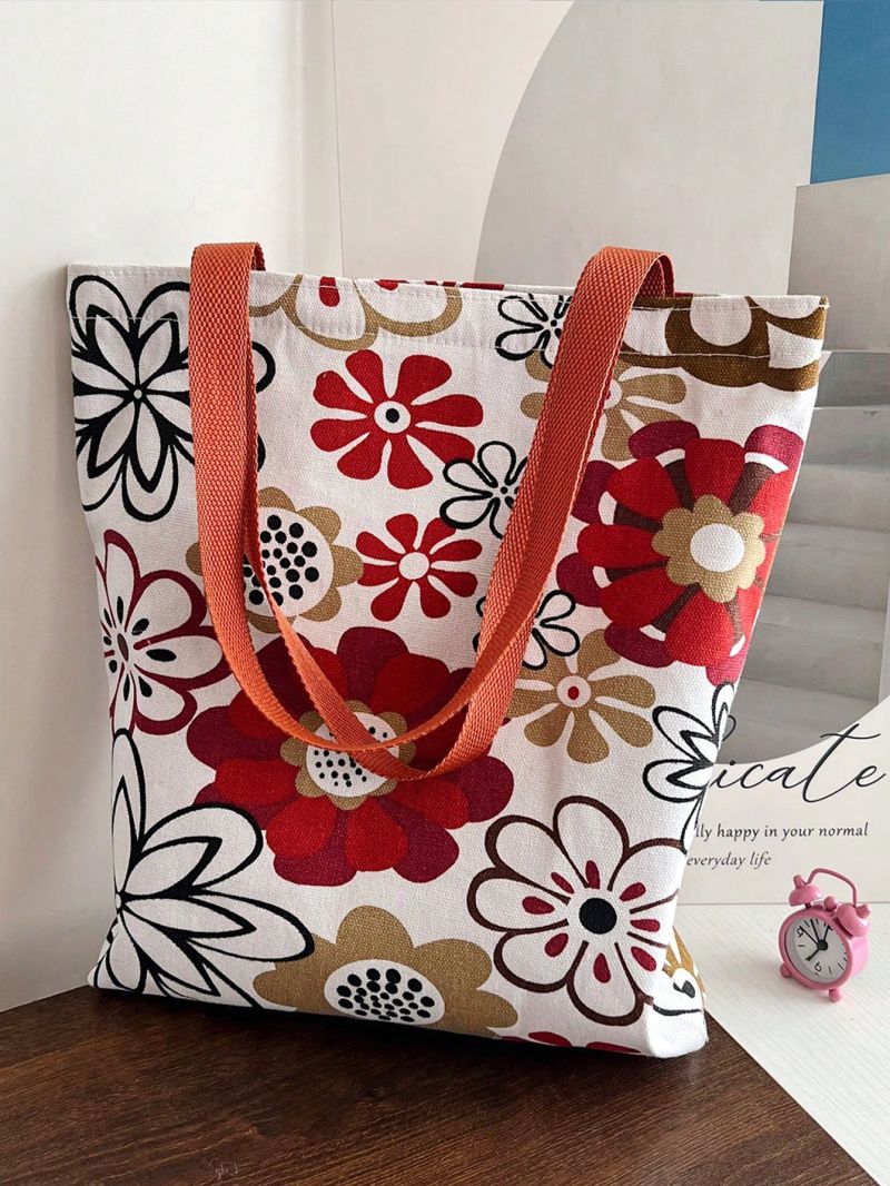 Mesh Design Tote Bag Double Handle Solid Color Double Handle Beach Bag