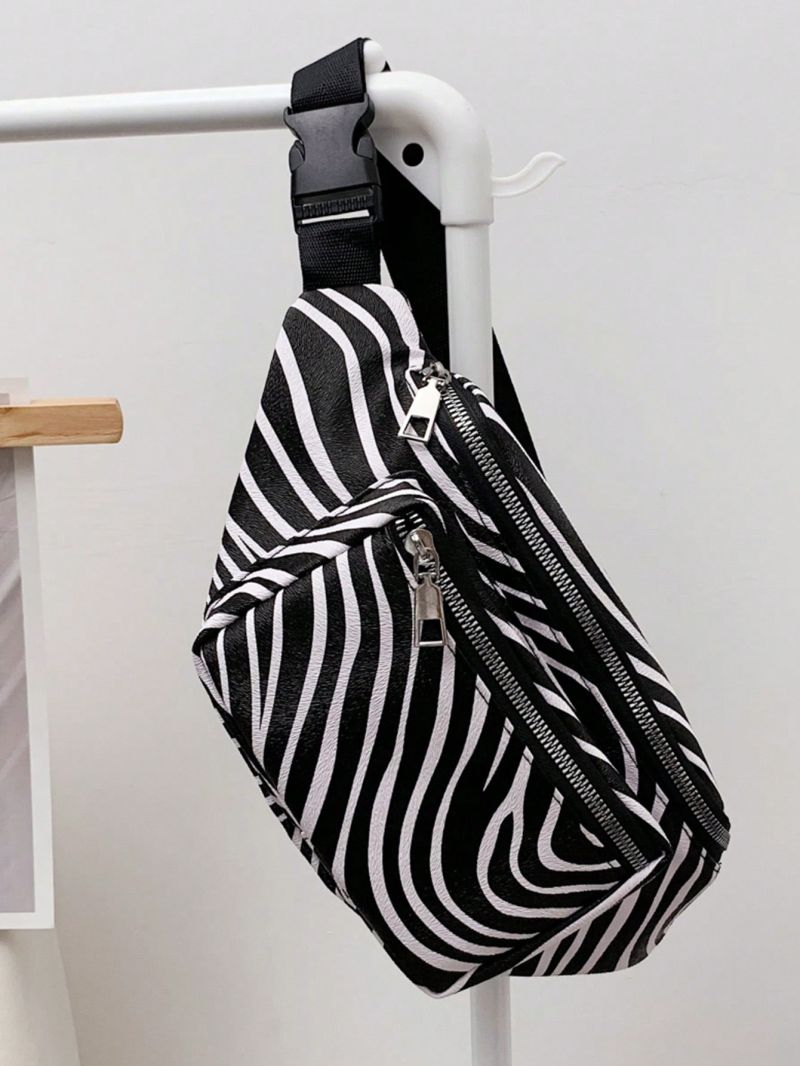 Medium Fanny Pack Zebra Striped Pattern