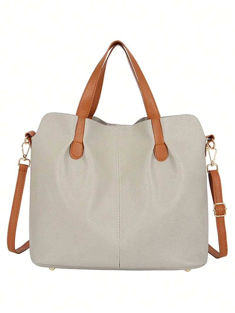 Women Handbag Soft PU Shopper Tote Bag Large Shoulder Bag