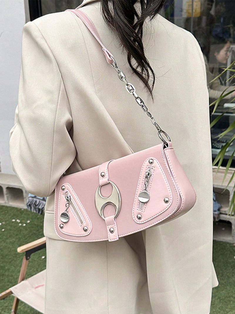 Metal Decor Saddle Bag Medium Flap