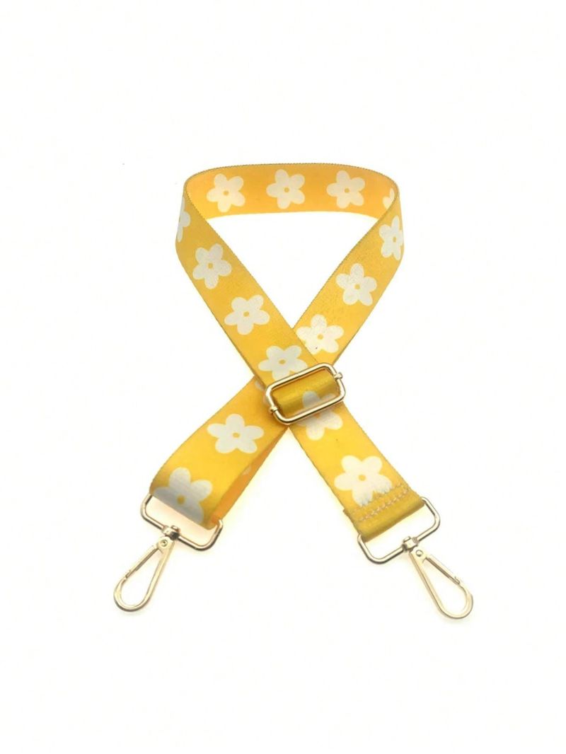 Colorblock Adjustable Bag Strap Floral Pattern