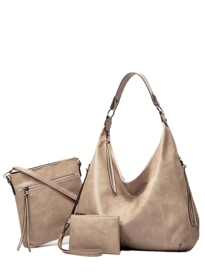 3pcs Bag Set Shoulder Crossbody Bag Purse Wallet PU, Mothers Day Gift For Mom