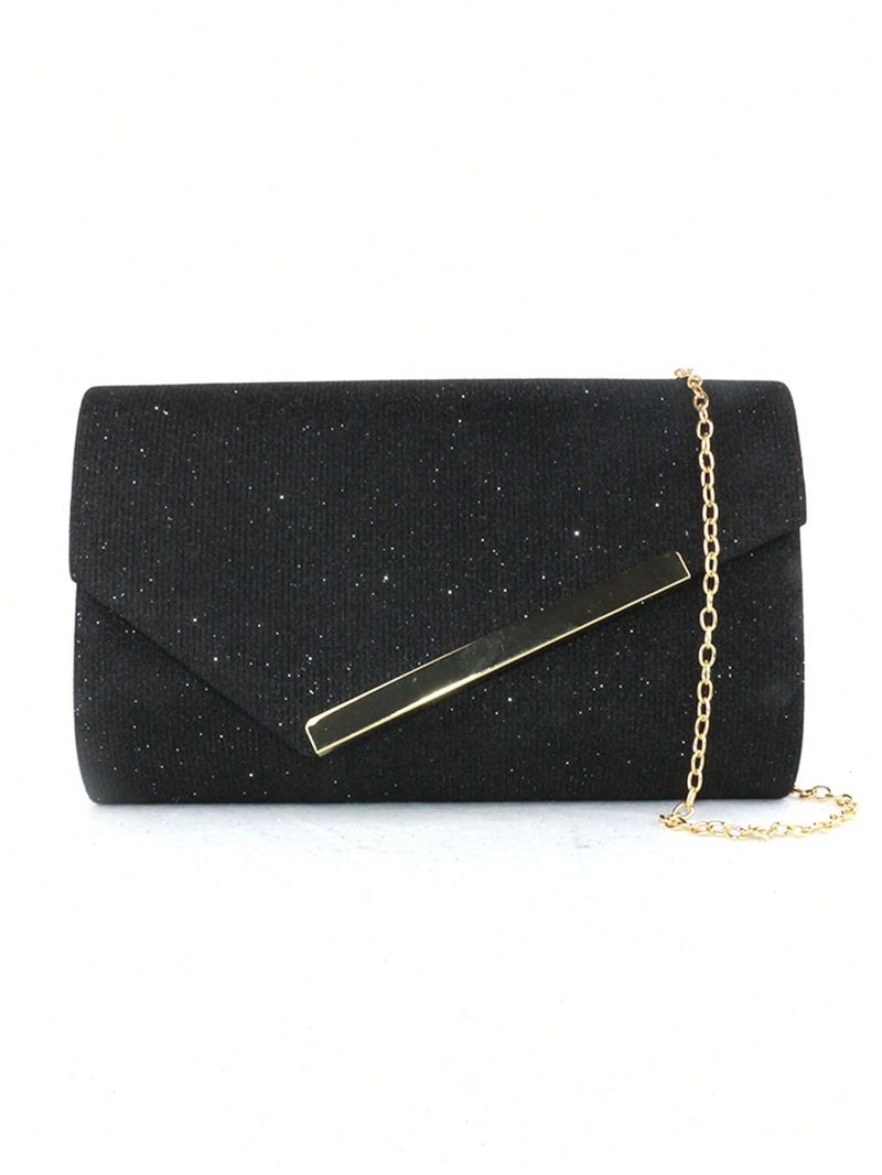 Glitter Flap Square Bag