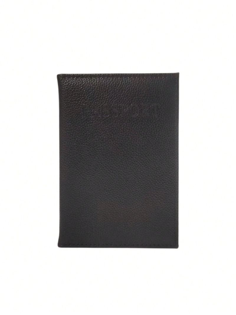 Letter Embossed Passport Case For Travel