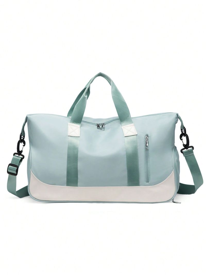 Colorblock Travel Bag Medium Double Handle Portable