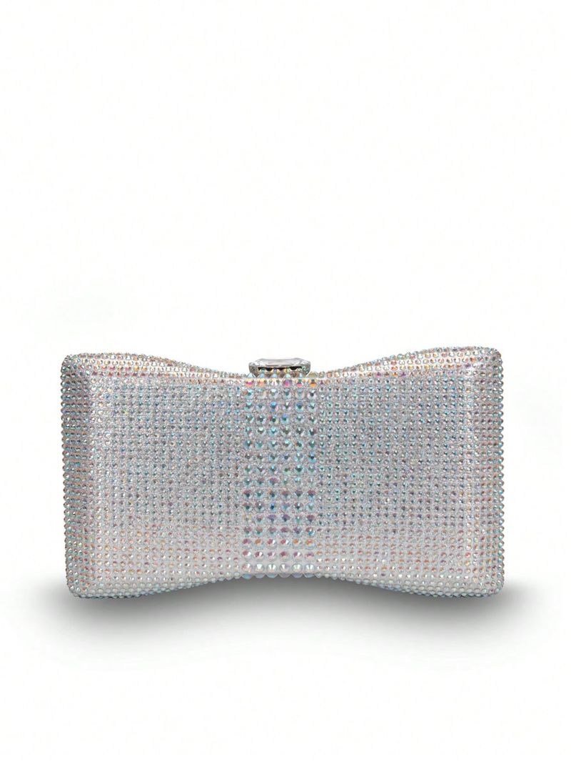 Mini Box Bag Rhinestone Decor Chain Strap For Prom