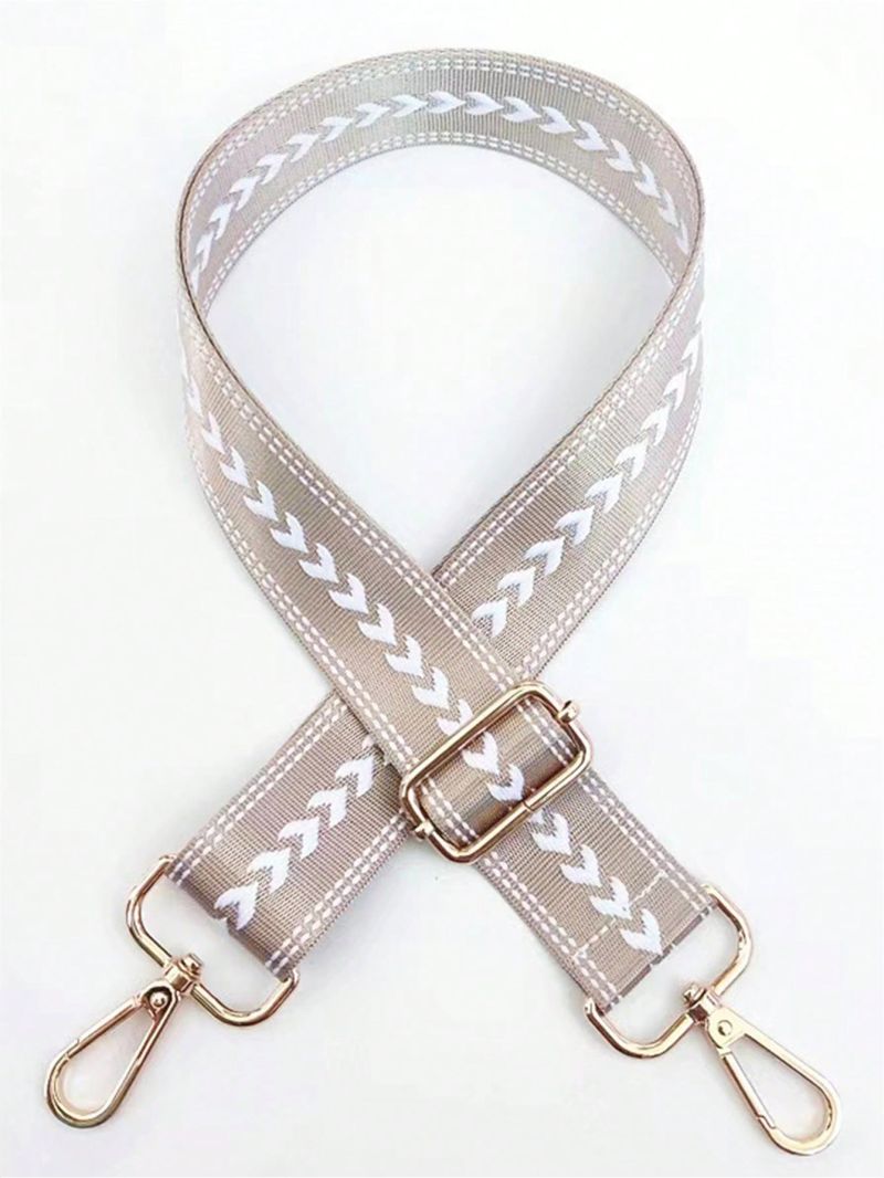 Geometric Pattern Wide Adjustable Bag Strap Polyamide