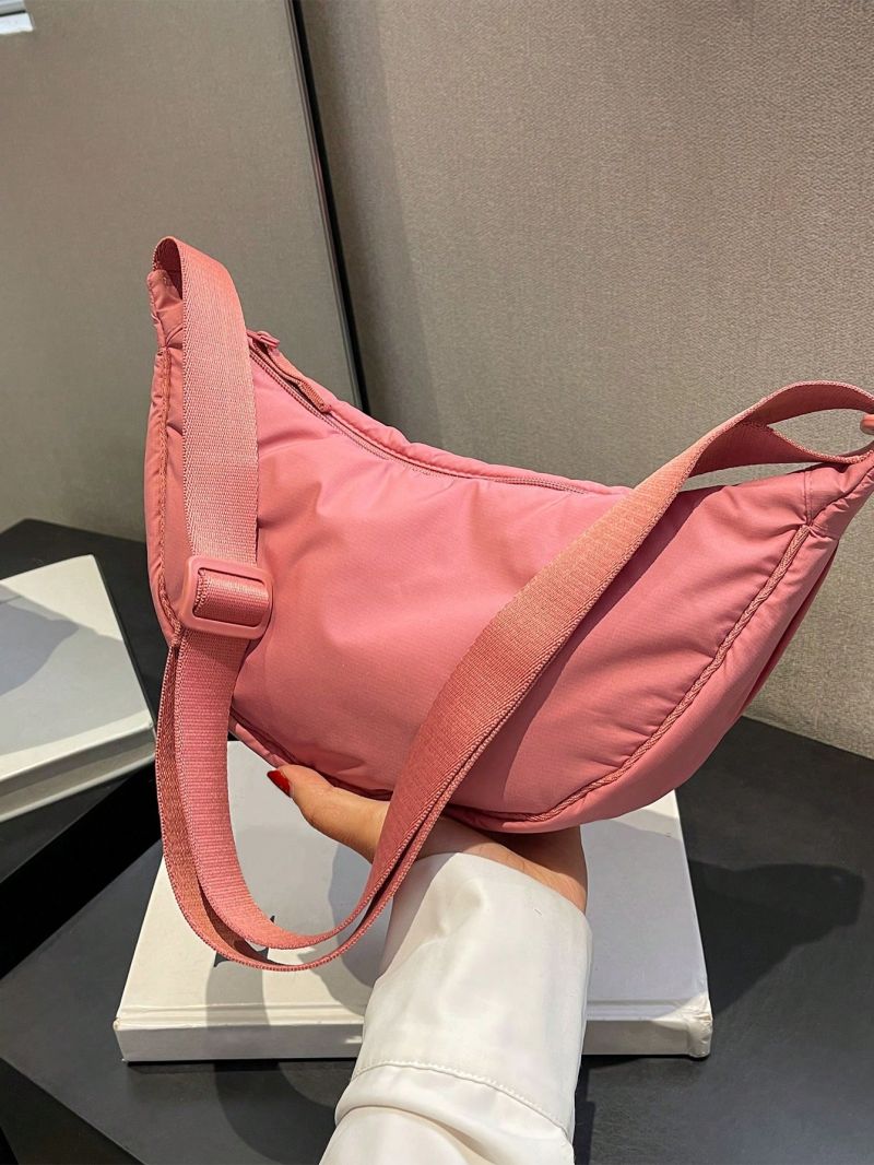 Pink Hobo Bag Minimalist Adjustable Strap For Daily