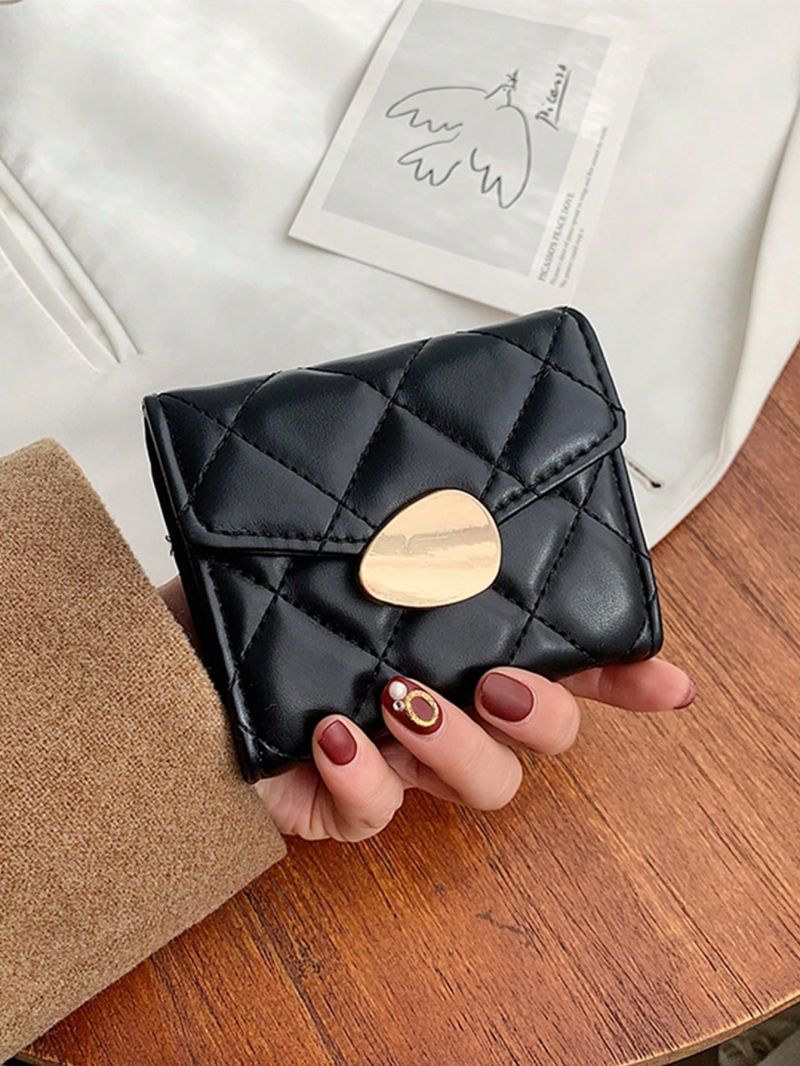 PU Classic Card Holder Quilted Pattern