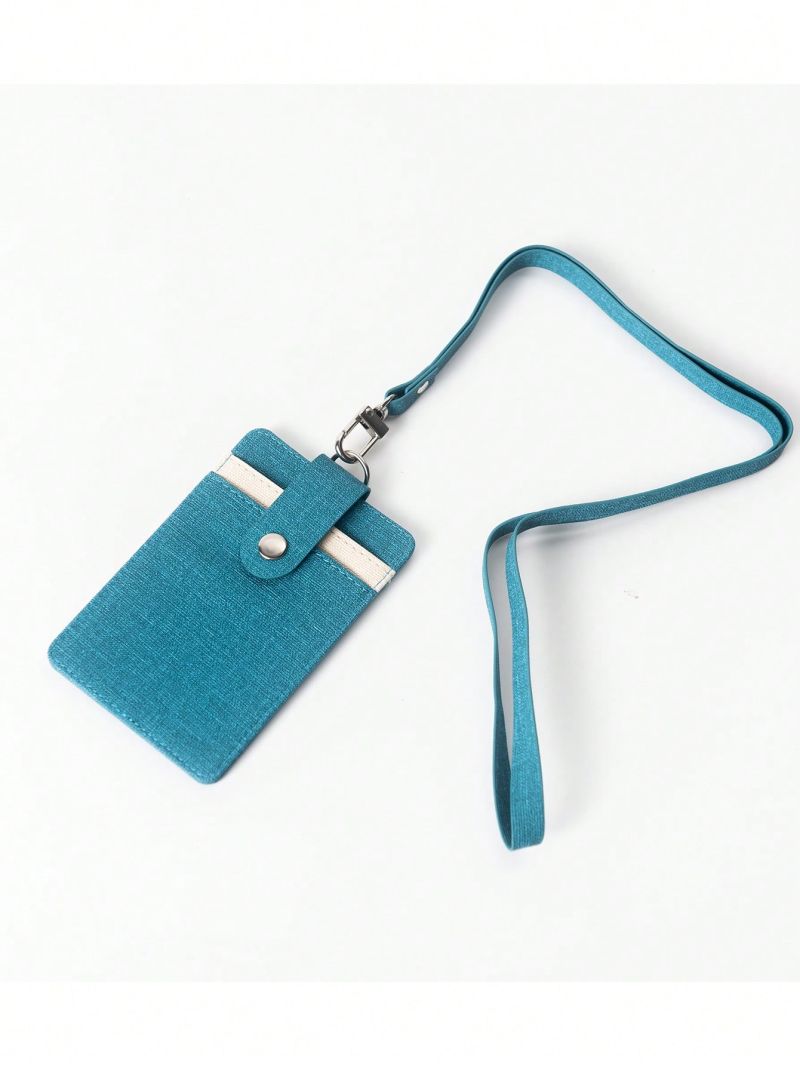 PU ID Card Holder Blue