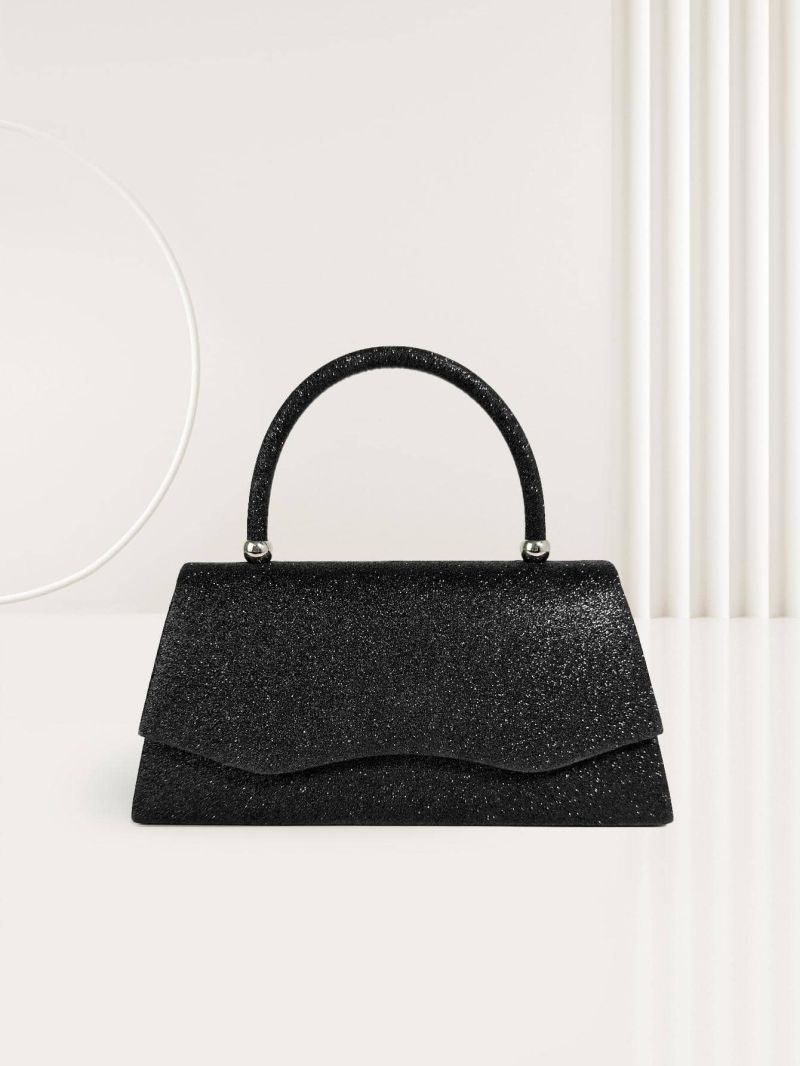 Black Women's Evening Bag Party Clutches Wedding Purses Cocktail Prom Handbag