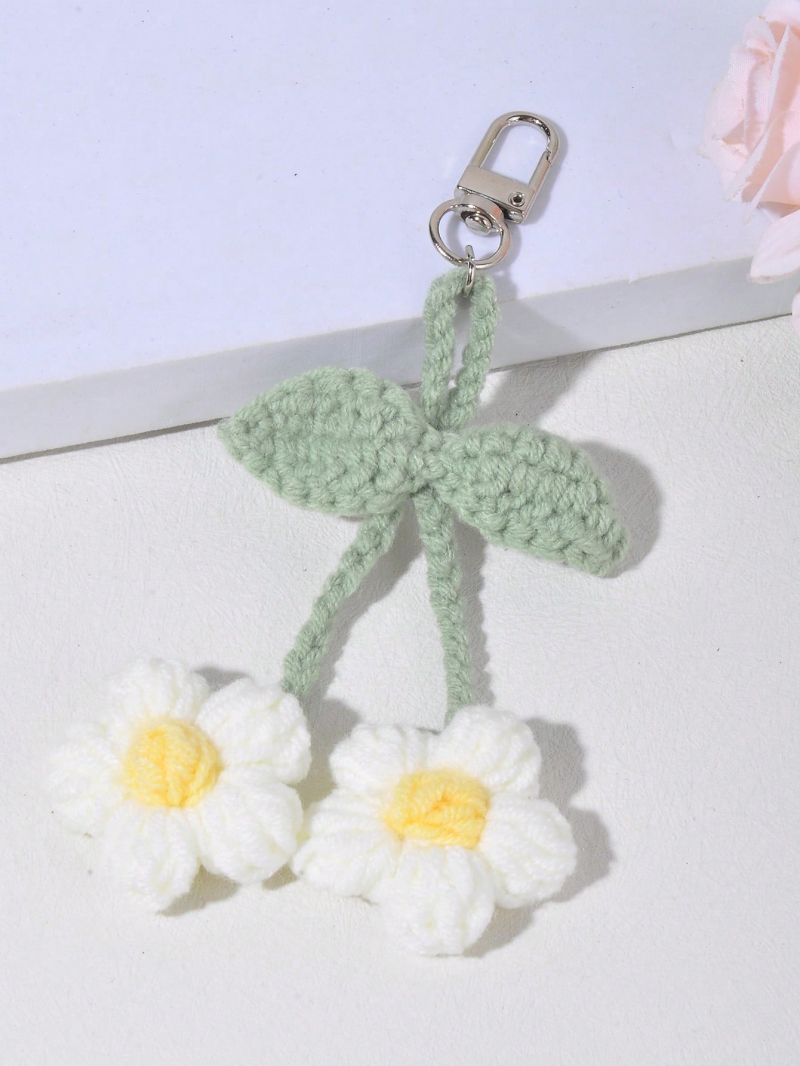 Flower Design Bag Charm Preppy