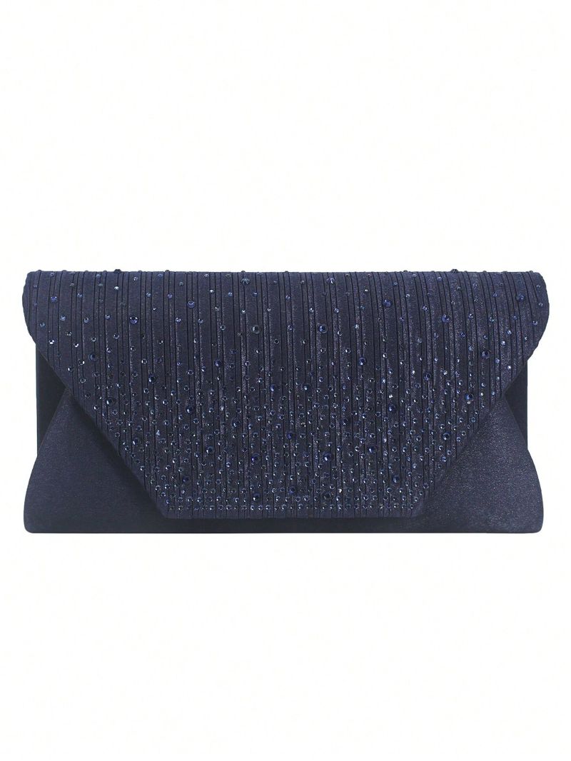 Rhinestone Decor Envelope Bag Flap Glamorous Medium