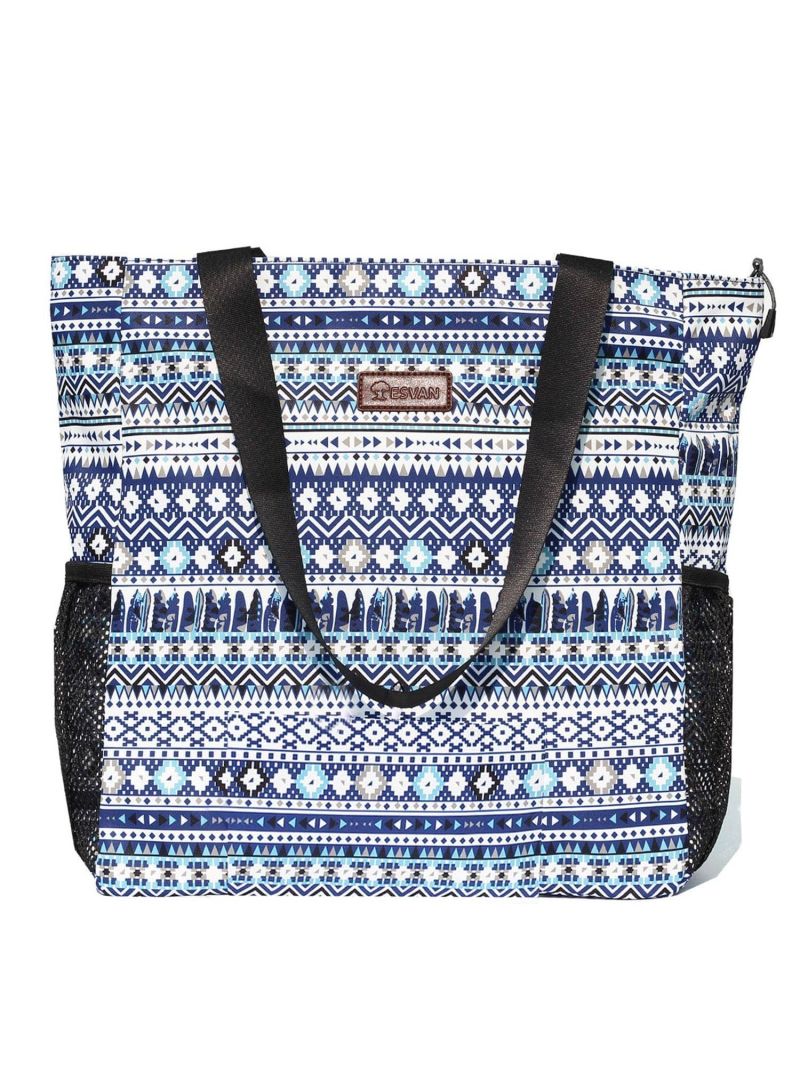 ESVAN Original Floral Water Resistant Large Tote Bag Shoulder Bag for Gym Beach Travel  Work Yoga Nurse Teacher Daily Bags
