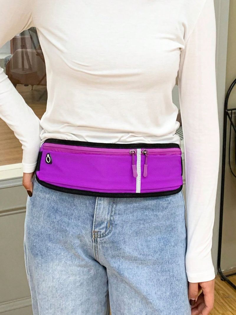 Oversized Fanny Pack Zipper Release Buckle Adjustable-strap